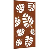  Vrtni zidni ukras 105 x 55 cm od čelika COR-TEN s uzorkom lišća | shoptok.hr
