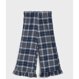Sinsay Flanel hlače wide leg s volanom na karirani uzorak | shoptok.hr