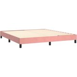 Box spring s madracem LED ružičasti 160x200cm baršunasti | shoptok.hr