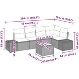  Set od 5 dijelova vrtnog kauča s jastučićima crni poli ratan | shoptok.hr
