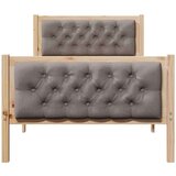  Okvir za krevet Sivo-smeđa 90 x 200 cm tkanina | shoptok.hr