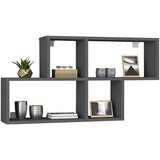 MID.YOU Stenski Regal Lusas, Antracit | Shoptok.si