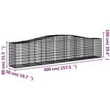 vidaXL Gabionska košara s lukom 400x50x80/100 cm pocinčano željezo | shoptok.hr