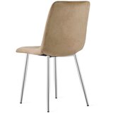 Lava stolica - baršunasto smeđa / kromirane noge x 3 | shoptok.hr