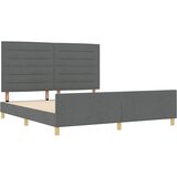  Krevetna konstrukcija Tamno siva 180 x 200 cm tkanina | shoptok.hr