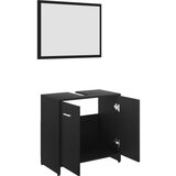  Komplet pohištva za kopalnico črn inženirski les, (20679568) | Shoptok.si