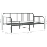  Za krevet na razvlačenje sivi metalni 90 x 200 cm | shoptok.hr