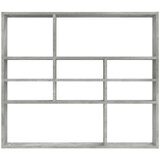  Polica siva boja betona 90 x 16 x 78 cm od iverice | shoptok.hr