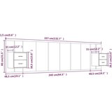  Posteljno vzglavje z omaricami betonsko siv konstruiran les, (20793490) | Shoptok.si