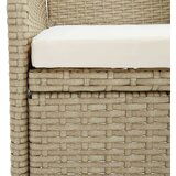  5-dijelni vrtni blagovaonski set s jastucima bež i crni | shoptok.hr