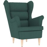  Fotelj s stolčkom za noge temno zeleno blago, (22054532) | Shoptok.si