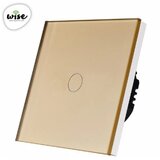 Wise wifi + rf pametni prekidač, 1 taster - stakleni panel krem | ePonuda.com