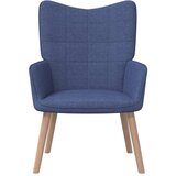  Stolica za opuštanje sa stolcem plava od tkanine | shoptok.hr