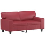  Dvosjed od tkanine crvena boja vina 120 cm od umjetne kože | shoptok.hr