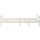  Posteljni okvir bel 75x190 cm trdna borovina, (20650915) | Shoptok.si