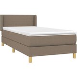  Krevet s oprugama i madracem smeđesivi 90x200 cm od tkanine | shoptok.hr