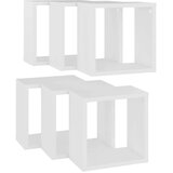  Kockaste zidne police 6 kom sive 26 x 15 x 26 cm - Bijela 26 x 15 x 26 cm 6 1 | shoptok.hr