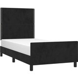  Posteljni okvir z vzglavjem črn 80x200 cm žamet, (20907438) | Shoptok.si