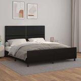  Okvir za krevet s uzglavljem crni 160x200 cm od umjetne kože Cijene