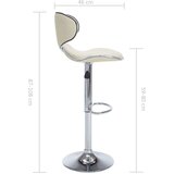  Barski stolčki 2 kosa krem umetno usnje, (20817411) | Shoptok.si