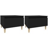  Stranska mizica 2 kosa črna 50x46x35 cm inženirski les, (20712634) | Shoptok.si