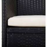  7-dijelni vrtni blagovaonski set s jastucima crni | shoptok.hr