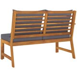  Klupa s tamnosivim jastucima 114 5 cm od bagremovog drva | shoptok.hr