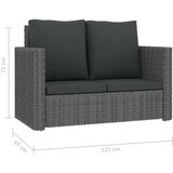  Vrtna sedežna garnitura 2-delna z blazinami poli ratan siva, (20667028) | Shoptok.si
