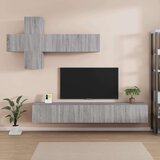  Komplet TV omaric 7-delni siv sonoma konstruiran les, (20734861) Cene