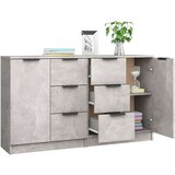  Komoda 2 kosa betonsko siva 60x30x70 cm konstruiran les, (20653969) | Shoptok.si