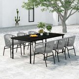  7-dijelni vrtni blagovaonski set sivi | shoptok.hr