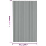 Krovni panel 36 pcs Sivi 80 x 45 cm Pocinčani čelik - Sivi 80 x 45 cm 36 | shoptok.hr