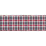  Jastuk za ležaljku crveni karirani 186x58x3 cm tkanina Oxford | shoptok.hr