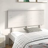 Maison Chic posteljno vzglavje - vzglavna omarica - nočna omarica belo 144x6x82,5 cm trdna borovina, (21706431) | Shoptok.si