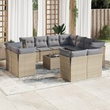vidaXL 12-dijelni set vrtnih sofa od poliratana s jastucima bež Cijene