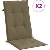  The Living Store Blazina za stol 2 kosa melanž taupe 120x50x4 cm blago - Blazina Za Stol Z Visokim Naslonjalom, (21487287) | Shoptok.si
