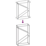  Stalak za drva bijeli 60x25x100 cm hladno valjani čelik | shoptok.hr