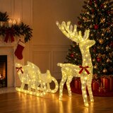  Reindeer vuče saonice LOVIISA 200 LED lampica Topla bijela | shoptok.hr