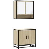 2-dijelni set kupaonskog namještaja boja hrasta sonome drveni | shoptok.hr