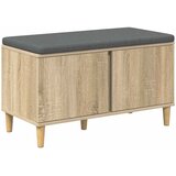  Klupa za hodnik s jastukom Sonoma hrast 80 x 38 x 46 cm | shoptok.hr