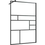 Furnova Pregrada za tuš s prozornim ESG steklom 115x195 cm črna, (21917994) | Shoptok.si