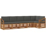  Set vanjskih sofa 6 kom. Prirodna i antracit Poliester Bijela 304 x 126,5 x 73 cm | Shoptok.si