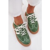 Boto Women Suede Sneakers On Platform Green Venera | shoptok.hr