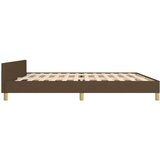  Okvir za krevet s uzglavljem tamnosmeđi 200x200 cm od tkanine | shoptok.hr