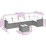  7-dijelni set vrtnih sofa od poliratana s jastucima bež | shoptok.hr