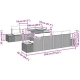  Set vrtnem kavču Set 9 Taupe Ratan 4-delni zunanji kavč, (22065226) | Shoptok.si