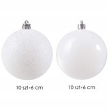  Kuglice za božićno drvce 6 cm 20 kom. bijeli | shoptok.hr