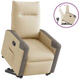 Maison Chic Naslanjač - Relax naslanjač s funkcijo vstajanja krem blago, (22061260) | Shoptok.si