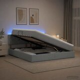  LED krevet za pohranu s madracem Svjetlosiva 160 x 200 cm | shoptok.hr