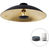 QAZQA Pametna stropna svetilka črna z zlatom 60 cm vključno z WiFi A60 - Emilienne | Shoptok.si